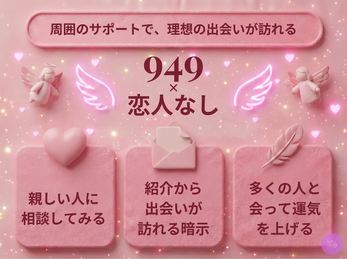 リリーのエンジェルナンバー 949 x 恋人なし