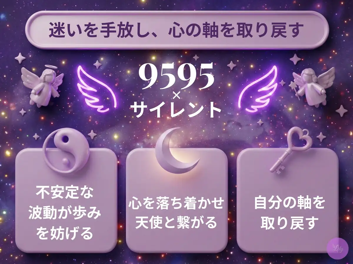 リリーのエンジェルナンバー 9595 x サイレント