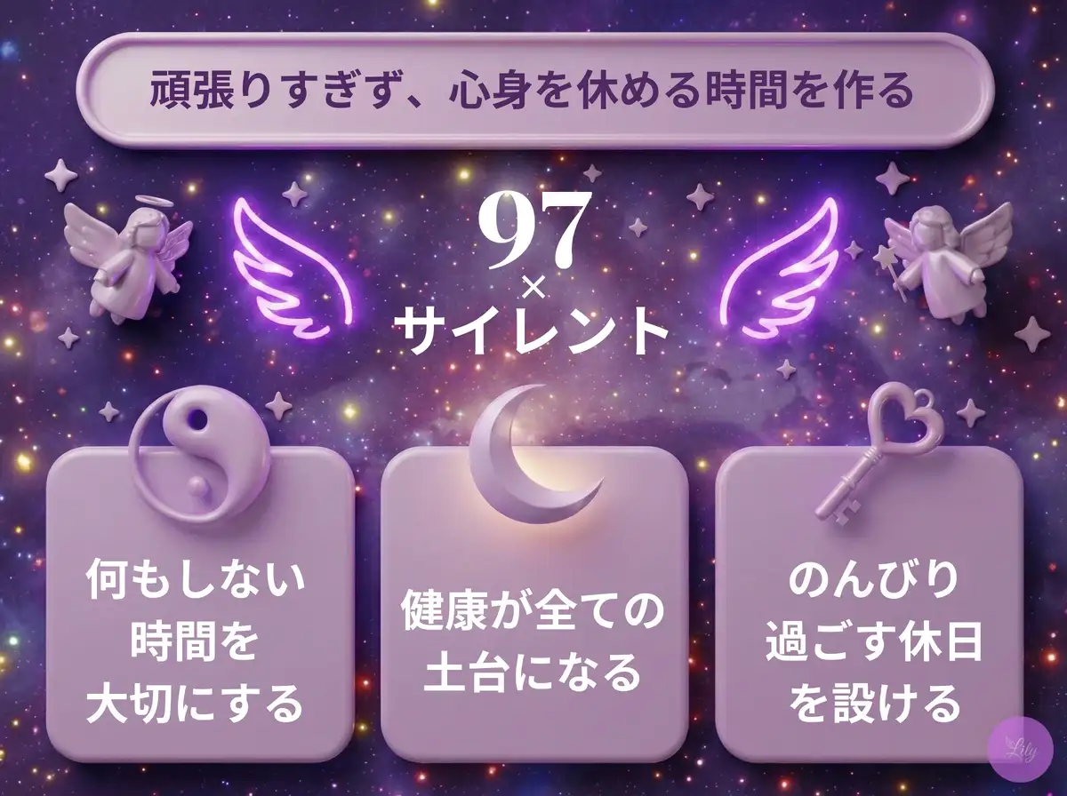 リリーのエンジェルナンバー 97 x サイレント