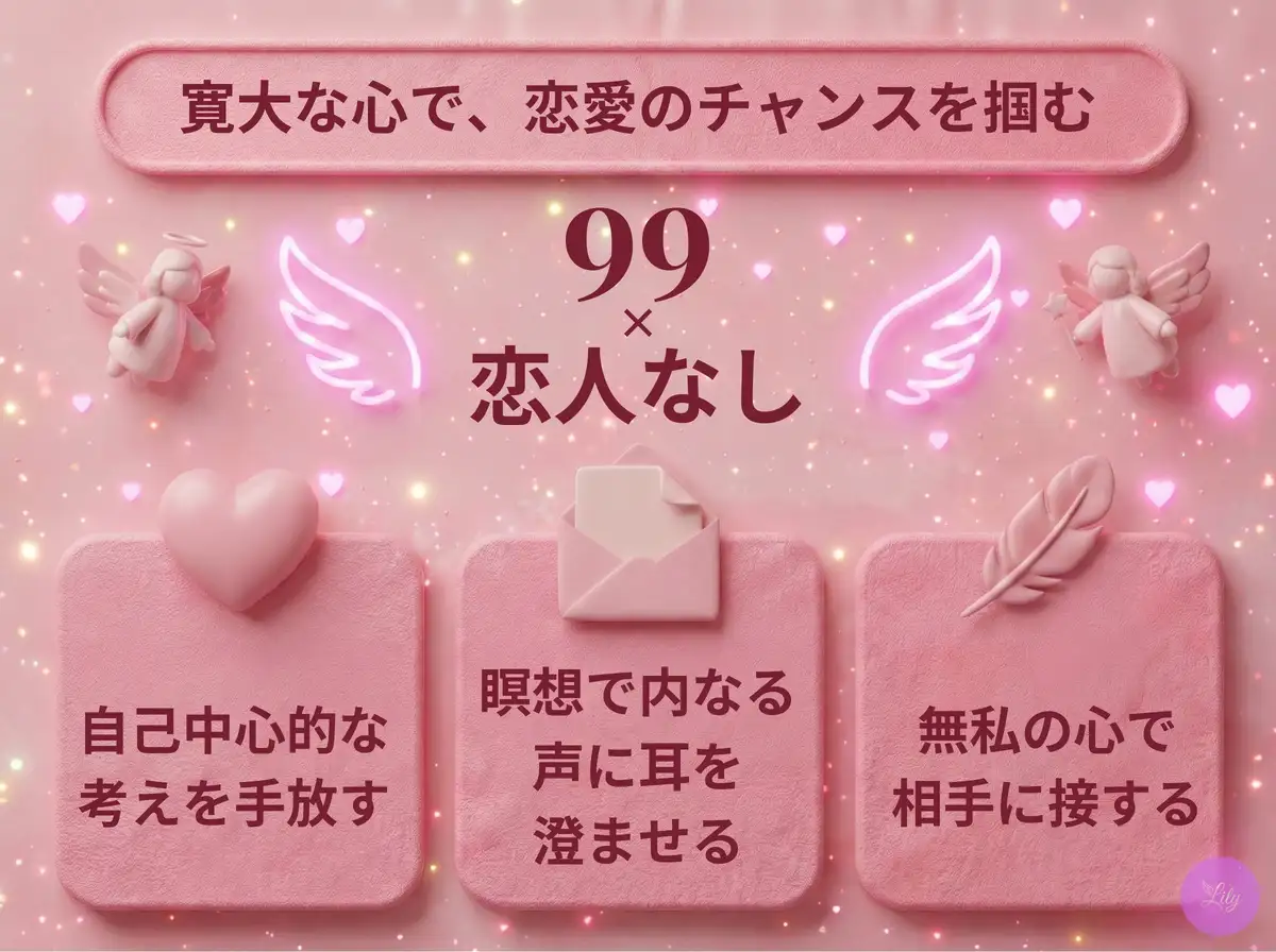 リリーのエンジェルナンバー 99 x 恋人なし