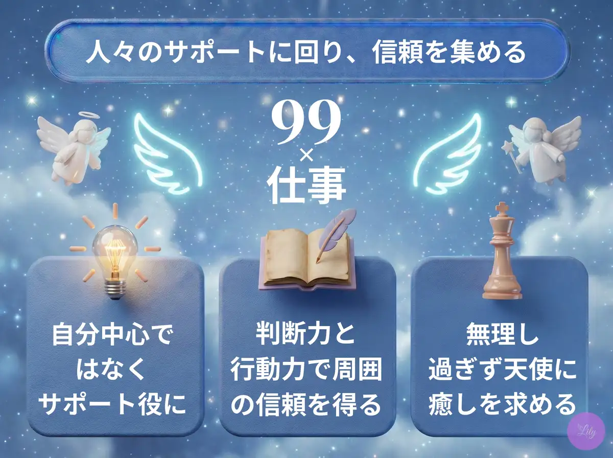 リリーのエンジェルナンバー 99 x 仕事